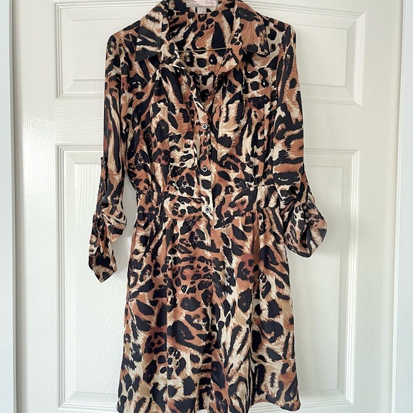 LOVE21 CHEETAH/LEOPARD PRINT DRESS - Picture 2 of 9